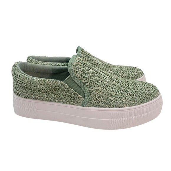 BUY ONE GET ONE FREE Soda Hike Slip-on  Fashion Sneaker  Sage Raffia - - Picture 4 of 7